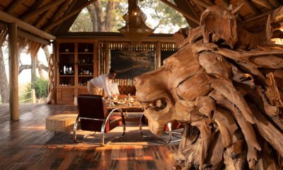 Built on a raised, wrap-around railway sleeper private deck using entirely recycled materials, Sitatunga Private Island can accommodate up to eight guests as part of Great Plains latest Okavango Delta water-based Réserve-Collection Safari Camp.
