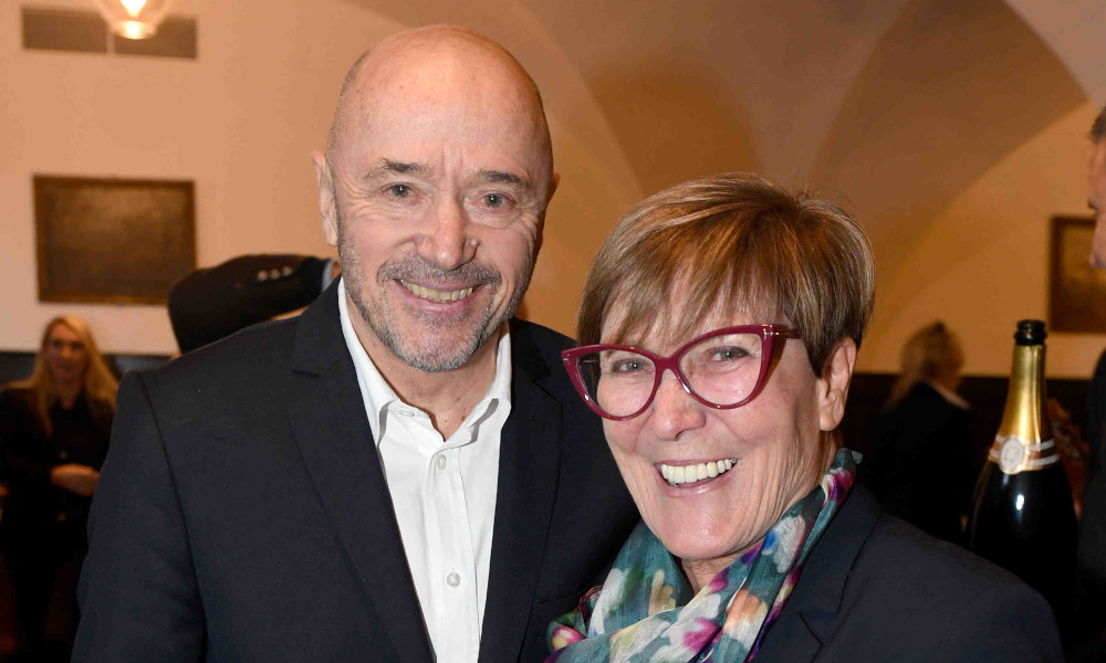 Der neue Präsident Christian Neureuther mit seiner Schwägerin Evi Mittermaier.