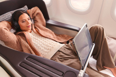 Ein eigenes iPad für jeden Fluggast.