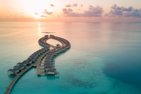 Sonnenuntergang auf den Malediven.
