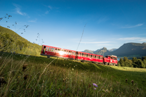 Bild der Die historischen Schafbergbahn, die steilste Zahnradbahn Österreichs
