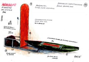 Eine Skizze des Kunstwerks