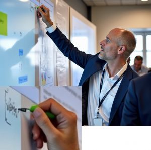 KI-generiertes Bild mit subtilen Unstimmigkeiten in Hand- und Stiftdarstellung, wie sie bei modernen Deepfakes (noch) auftreten.