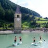 SUP auf dem Reschensee