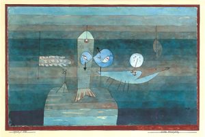 © 03 Paul Klee, Guter Fischplatz, 1922, 138, Tusche und Aquarell auf Ingrespapier, mit Tusche und Aquarell eingefasst, auf Karton, KKPrivatsammlung