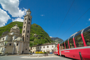 Bernina Express in Tirano ©Rhätische Bahn